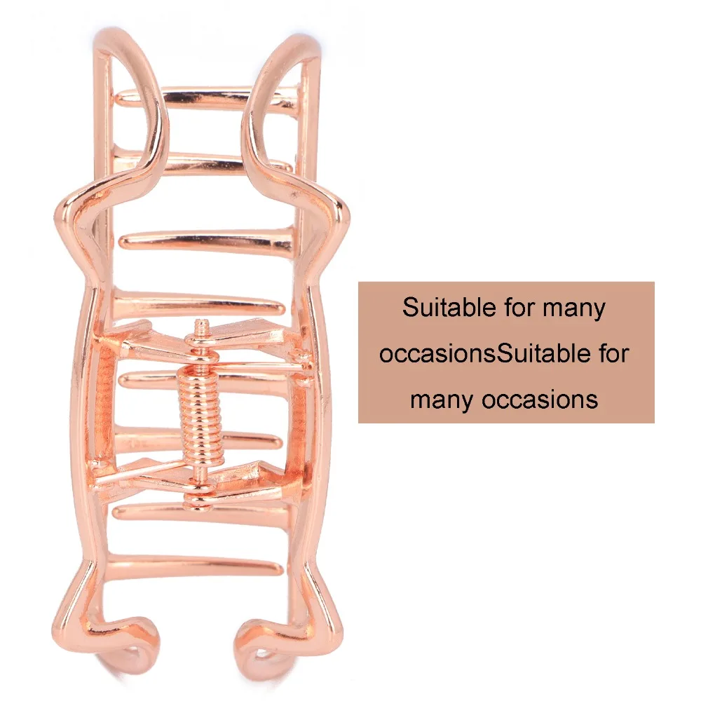Daily Use Strong Hold Hair Claw Clips Cat Shape Non-Slip Design Jaw Clips Elegant Stylish Hair Holders Hair Styling