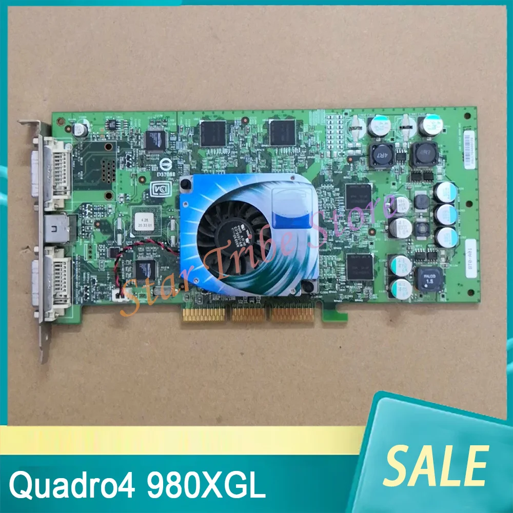 Quadro4 980XGL 128M AGP Graphics Card Dual DVI Interface Professional Graphics Workstation/medical Equipment Dedicated