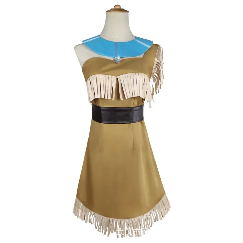 Disfraz de cosplay de Pocahontas, disfraz indio, disfraz de princesa, disfraz de cosplay en stock
