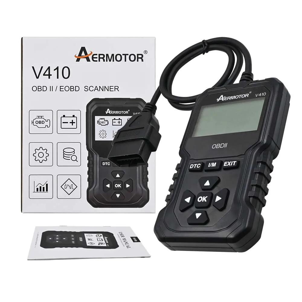 

Автомобильный сканер V410 OBD2 с поддержкой 9 протоколов, считыватель кодов OBD2 V410 с поддержкой нескольких языков