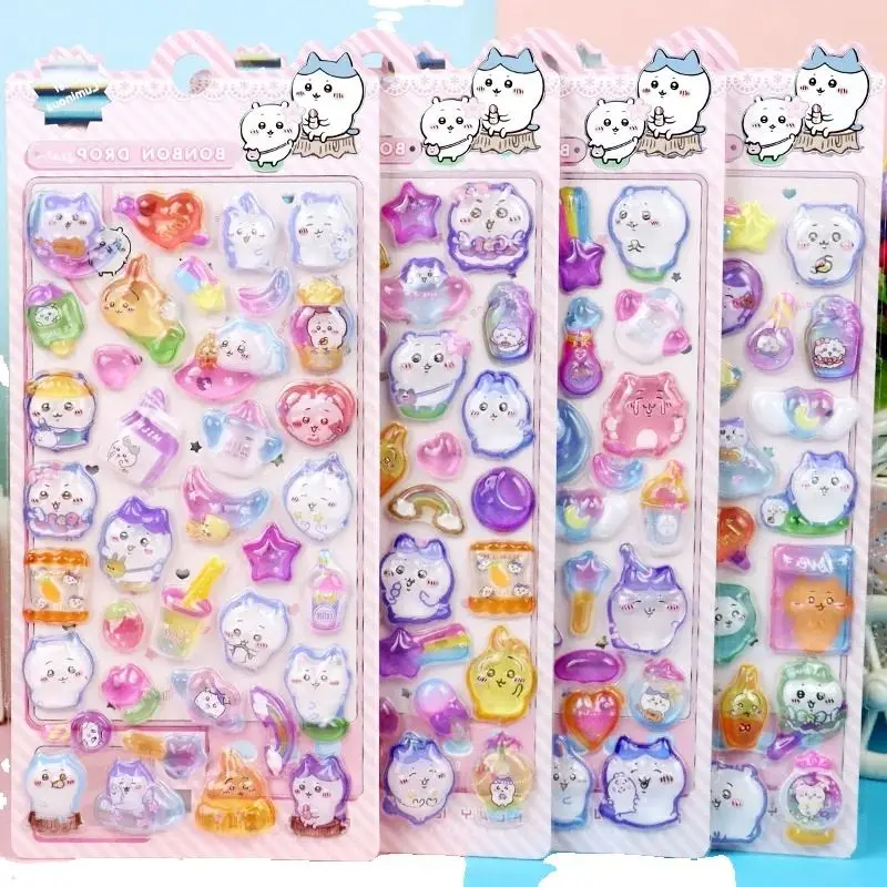 4/5 قطعة Chiikawa ثلاثية الأبعاد الإغاثة فقاعة ملصقات لطيف أرنب الكرتون الأطفال ملصقات صناعة يدوية حالات الهاتف اليدوية Diy بها بنفسك المواد ملصق #1