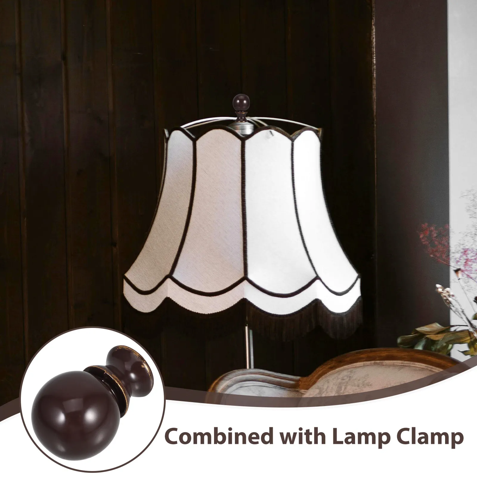 Decorative Metal Lamp Finial Cap Adapter Robust Design Easy Install Lamp Shade Topper for Bedroom Study Living Room