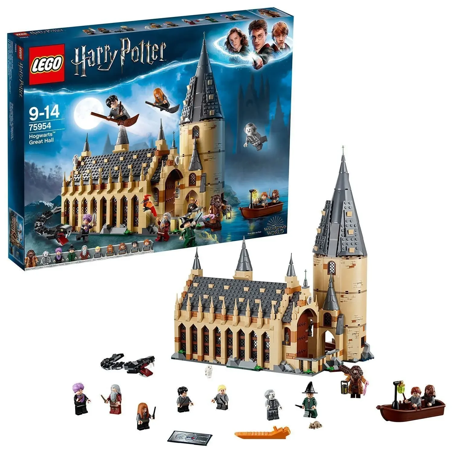 

LEGO Harry Potter Hogwarts Great Hall Wizzarding World Fan Детские строительные наборы Блоки Игрушки для детей Подарок 75954 (878 деталей)