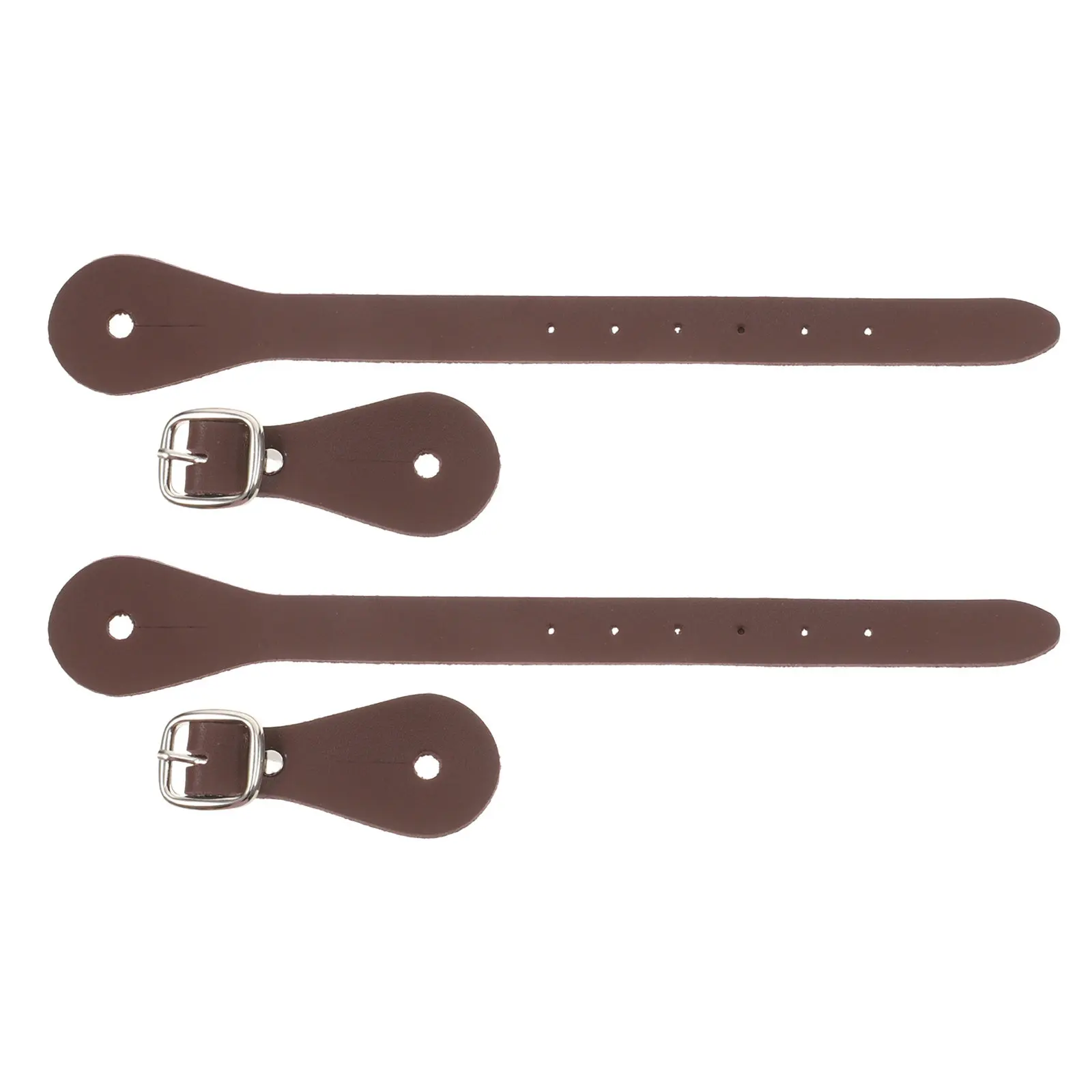 

2Pcs Adjustable Horse Riding Spur Straps for Cowboy Boots PU Western Style Spur Keeper Heel Straps for Men and Women Equestrian