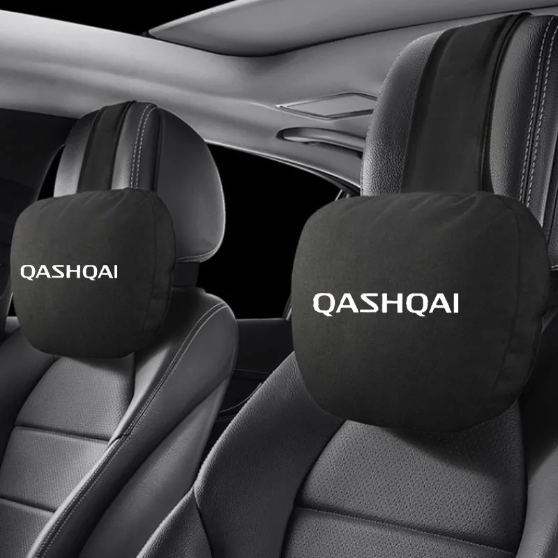 Chamois Leather Soft Plush Car Neck Headrest Universal Vehicle Backrest Pillow for QASHQAI J10 J11 J12 Auto Accessories