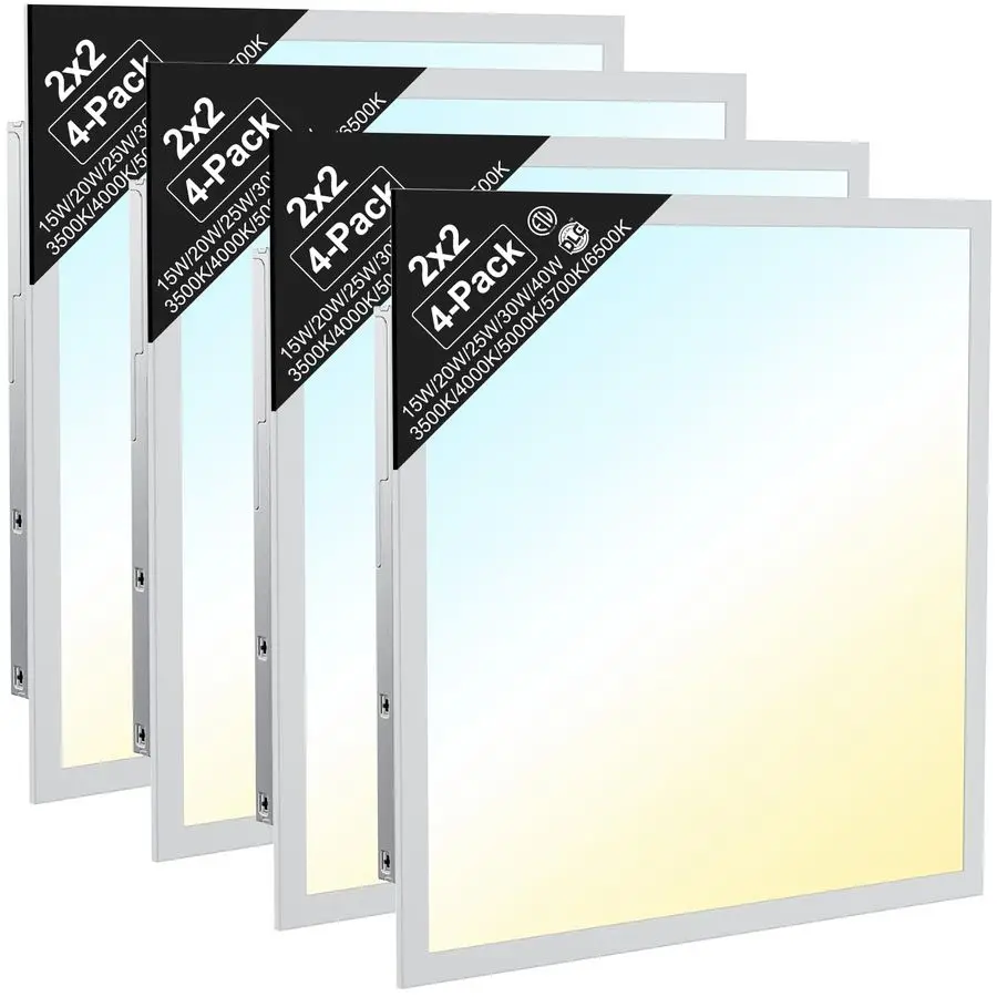 ضوء لوحة مسطحة LED، تركيبات سقف السقوط التجارية، 15W40W 5 القوة الكهربائية القابلة للاختيار، 5CCT 3500K6500K، 010V خلفية قابلة للتعتيم #1