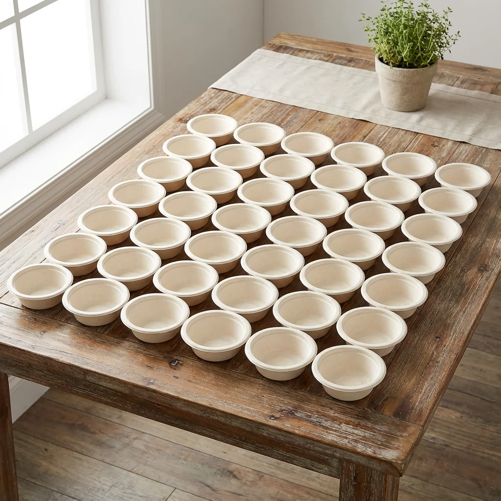 Tazón Ecológico Compostable para Llevar, Apto para Microondas 50 Unidades, 13x10x11.5cm, para Sopas, Fideos, Ensaladas