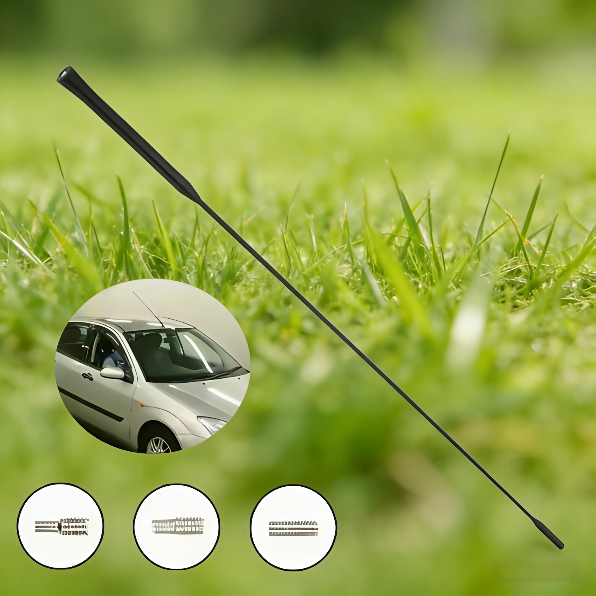 9/11/16Inch Car Roof Mount Mast Whip Antenna Enhanced Signal Stereo Radio Screws FM AM Aerial Amplified Car Accessorie Universal