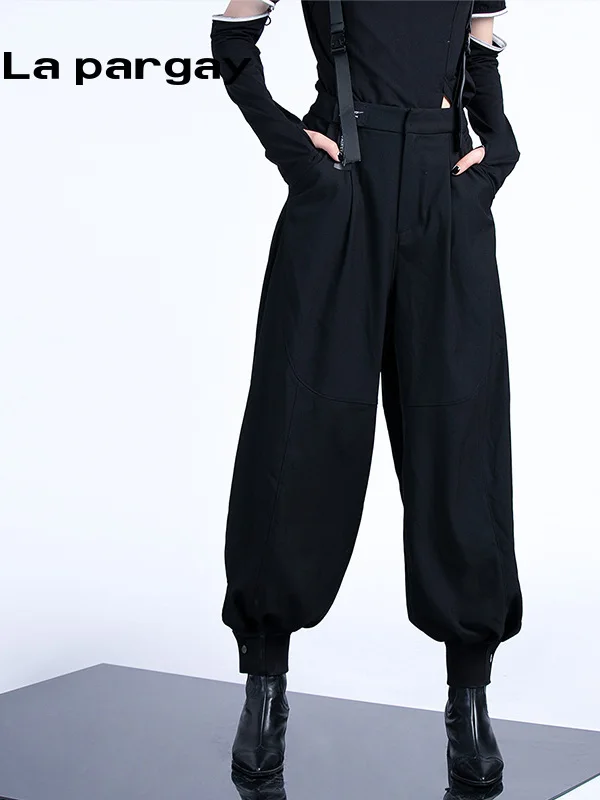 

Повседневные удобные женские рабочие брюки с высокой талией на молнии, уличный стиль, из полиэфирного волокна, больших размеров, зауженные леггинсы