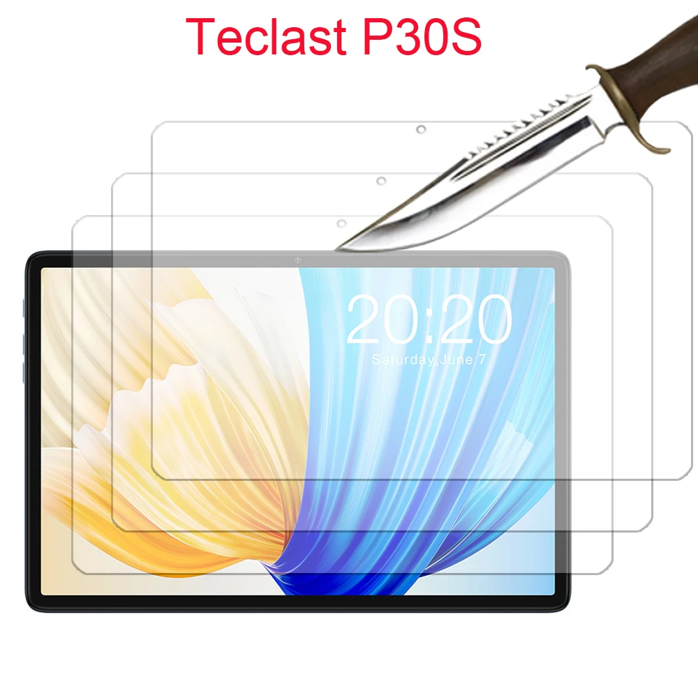 

3PCS for Teclast P30S Tempered Glass screen protector 3 packs protective tablet film HD Antiscratch