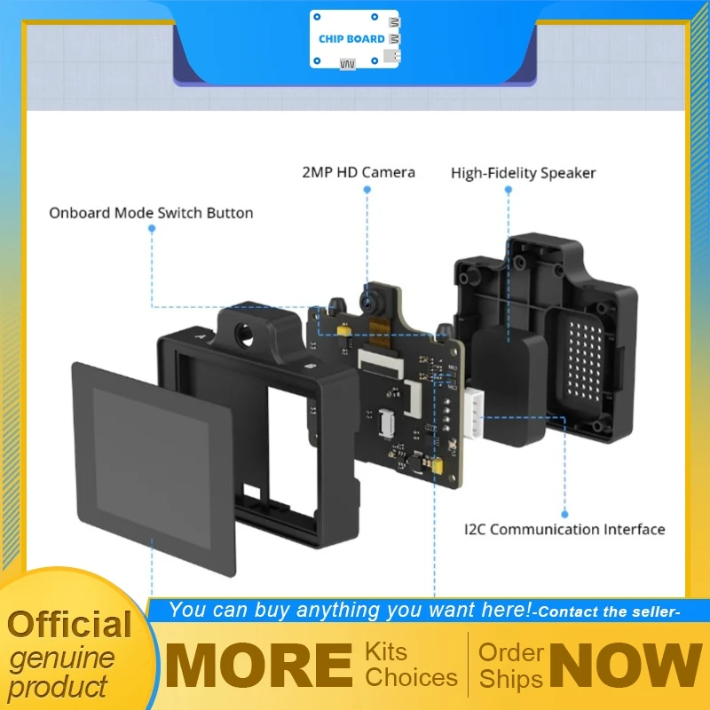 Hiwonder WonderLLM AI vision and smart-chat module featuring ESP32 camera and LLM capability
