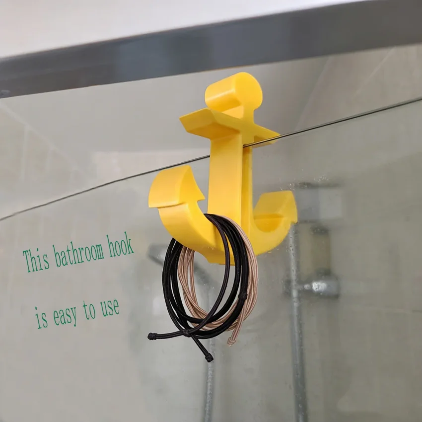 Multifunctional Anchor-Shaped Hook, No Nails or Adhesive Needed, Bathroom Storage Aid, Convenient to Use, Available in Multiple