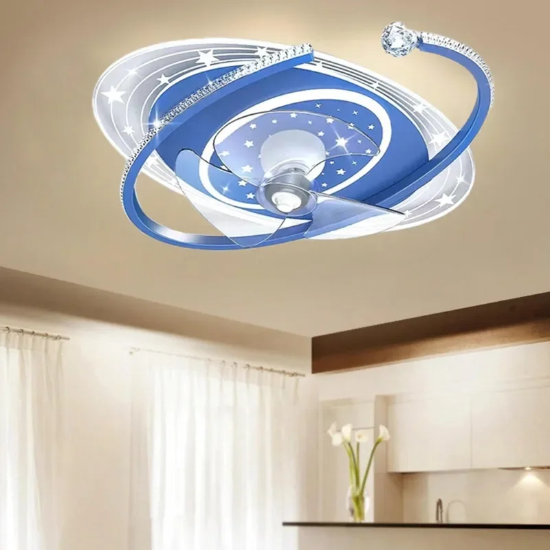 

2025 Modern LED Ceiling Fans Light Stepless Dimming With Remote Control Fan Light, 6 File Adjustable Fans, For Bedroom Living Ro