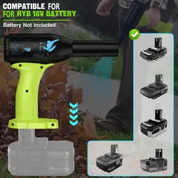 適用於 Ryobi 18V 電池、90000RPM 高速噴射吹風機、無線手持電動除塵風扇,可用於鍵盤、戶外、汽車清潔 10 最佳銷售 利比鼓風機 - №8