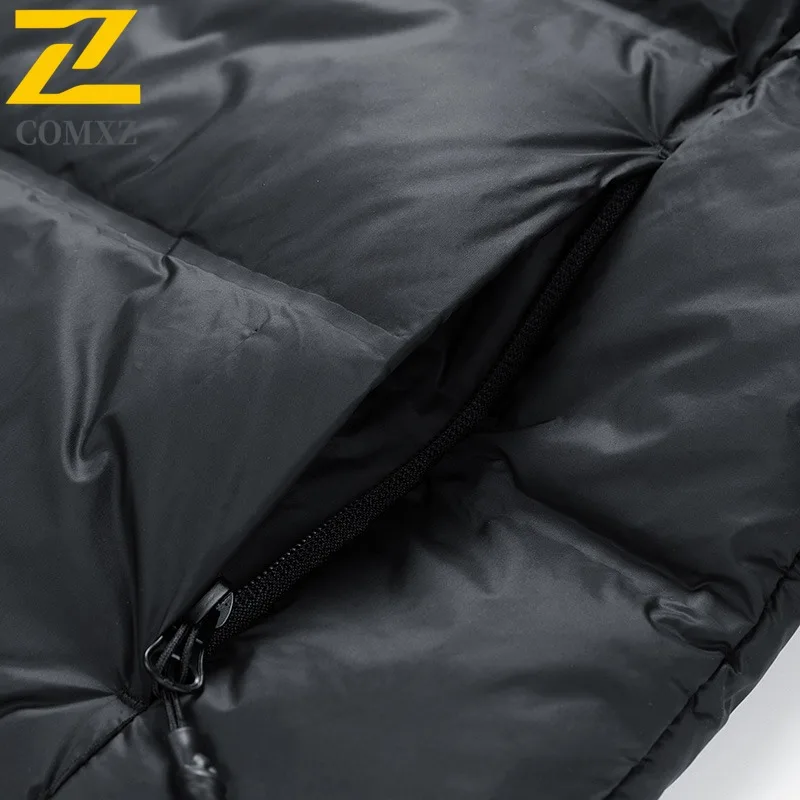 COMXZ 2025 رجل الشتاء الوقوف طوق سميكة البخاخ سترة مبطنة بالقطن مقاوم للماء يندبروف تكتيكات دافئة سترة واقية خفيفة الوزن