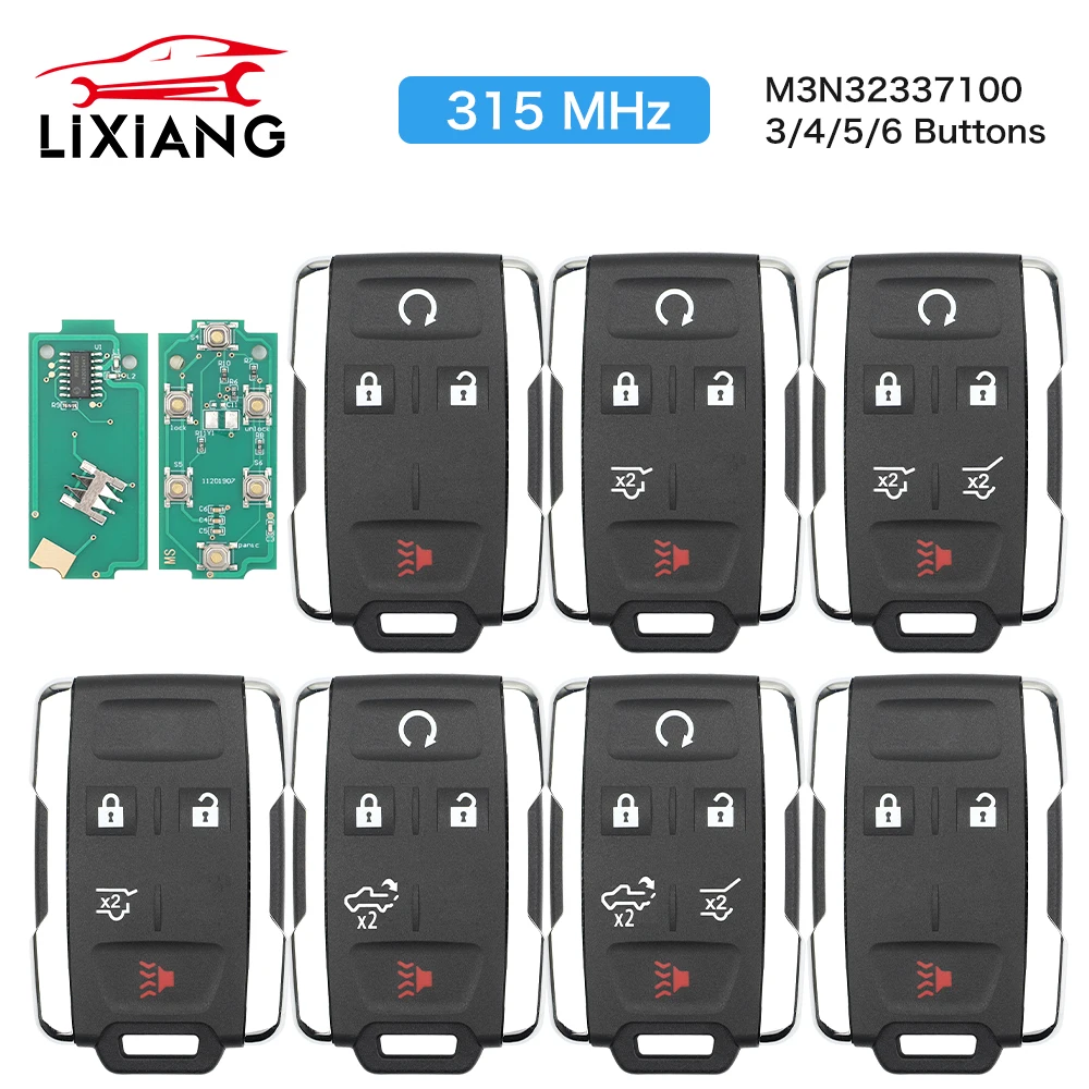 LIXIANG World Car Remote Key For Chevrolet Tahoe Colorado Silverado Suburban GMC Canyon Sierra Yukon M3N-32337100 M3N-32337200