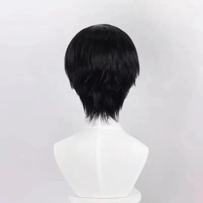 NewAnime AlienStage Ivan Cosplay Peruka Czarna Krótkie Włosy Odporne na Ciepło Syntetyczne Peruki Rekwizyt na Halloween Karnawał