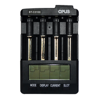 OPUS BT-C3100 V2.2 Universal Smart Digital 4 Slots Rechargeable Battery Charger