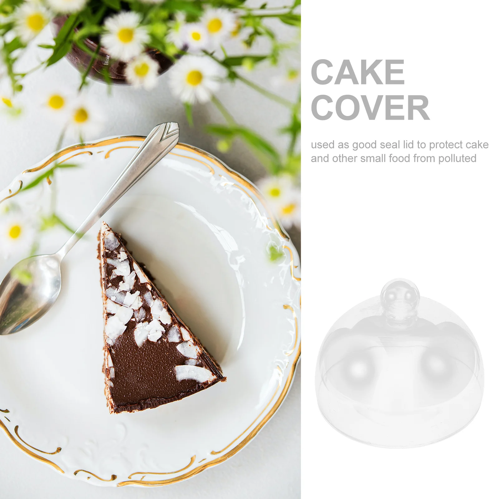 

1Pcs Kitchen Glass Food Cover Sealed Transparent Dome for Cake Bread Fruit Freshness Retention Cooking Cuisine Accessory