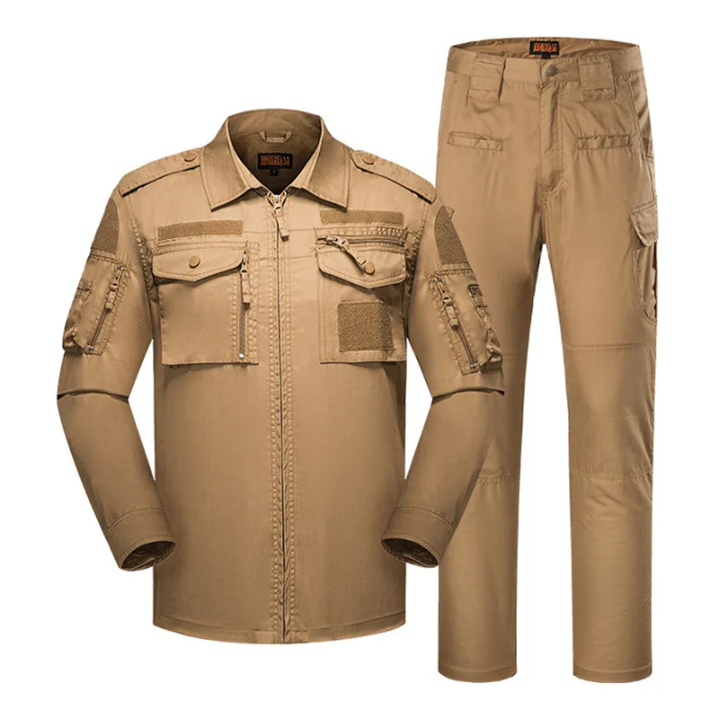 Tactical Camo Uniform BDU Shirt Pants SetOutdoor HuntingTraining Hiking Clothes Airsoft Sniper Clothing Combat Ghillie Suit