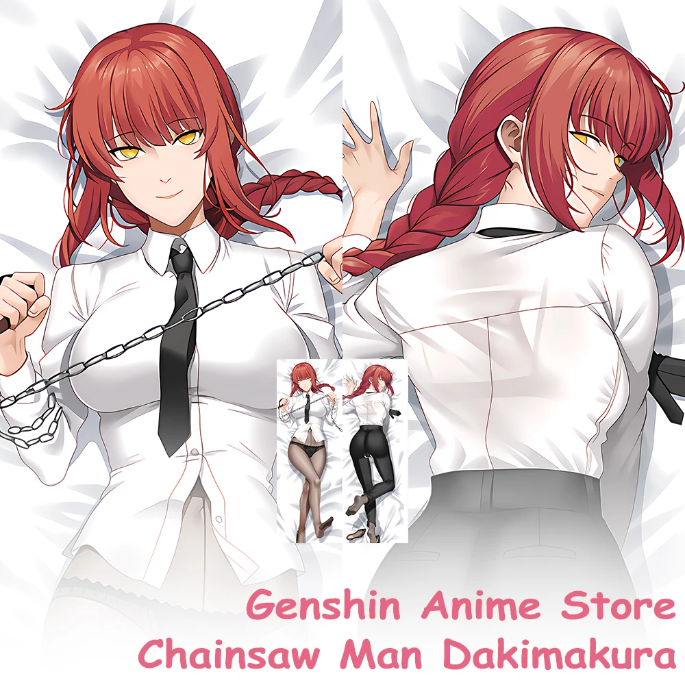 Chainsaw Man Dakimakura Anime Makima Cosplay Body Pillow Case Double-sided Print Hugging Cushion Cover Life-size Body Pillowcase