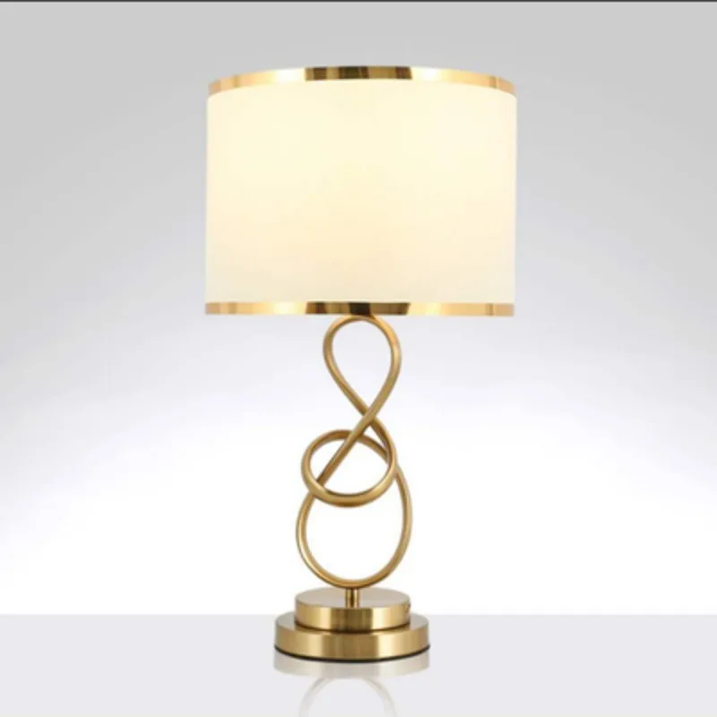 

European Fabric Table Lamp Modern Simple Creative Study Desk Lamp Living Room Bedroom Bedside Decorative Desk Lamp