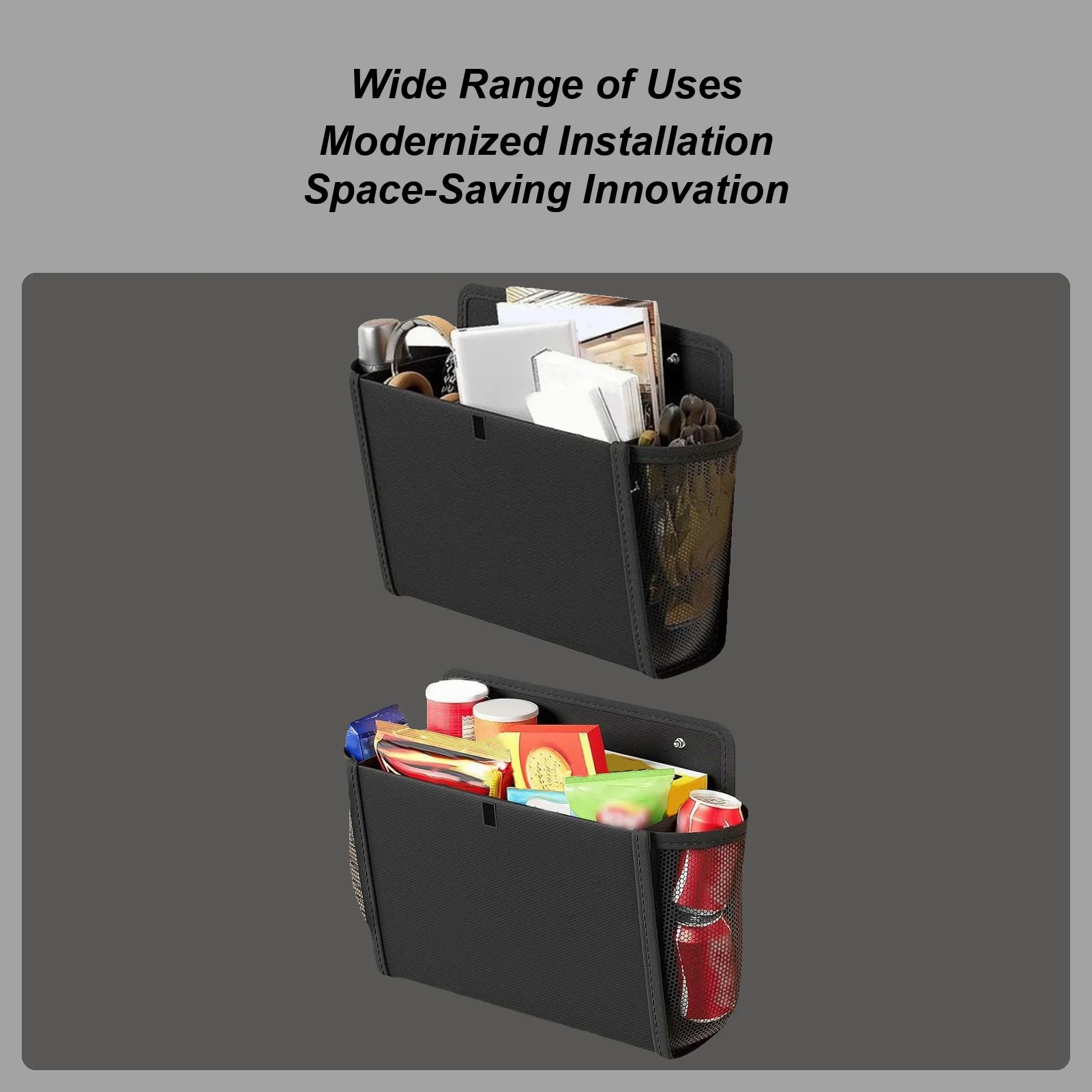 

Door Organizer 2 Pieces Foldable Wall Mounted Storage Foldable RV Organizer Bag For Books Drinks Keys Glasses Toys Snacks