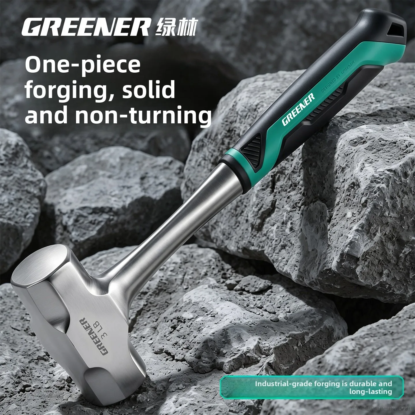 Multi purpose octagonal hammer, soft handle, heavy-duty hammer, integrated iron hammer, high hardness wall smashing hand hammer