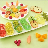 5PCS Artificial Mango Toys Homedecor Fake Mango Slice Artificial Fruit Decorations Simulated Mango Slice Lifelike Fake