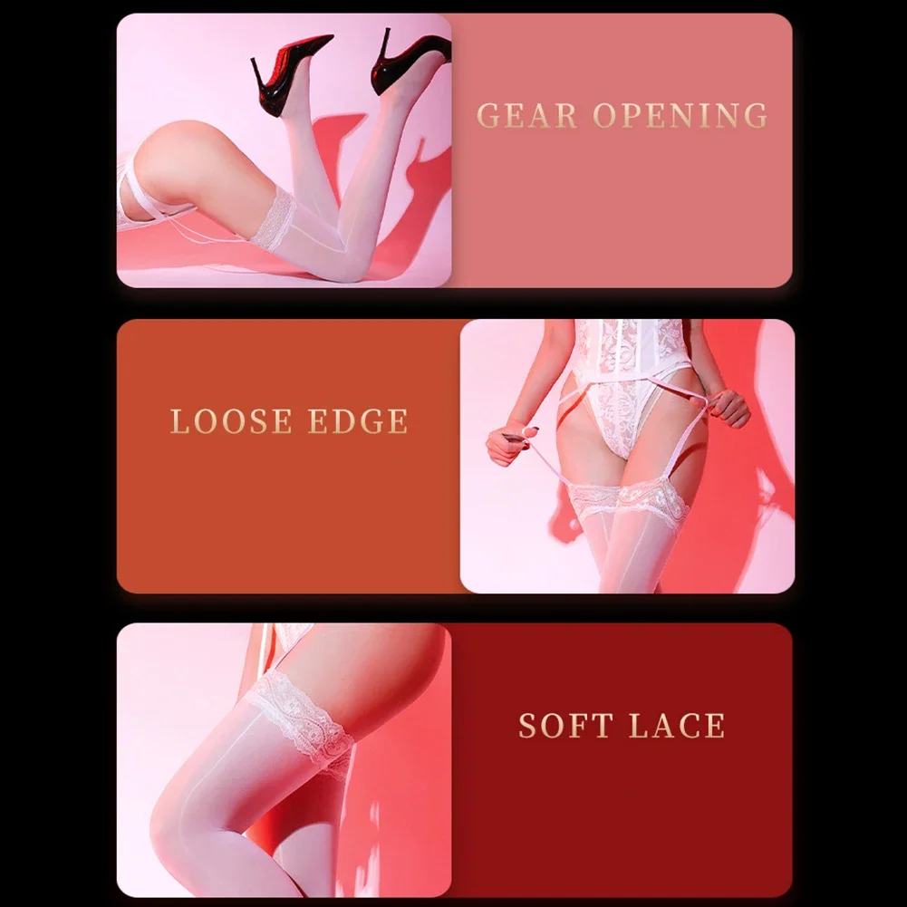 

For Club Floral Lace Oily Shiny Lingerie Autumn Wear Club Wear High Elasticity Solid Color Spring Wear Summer Wear