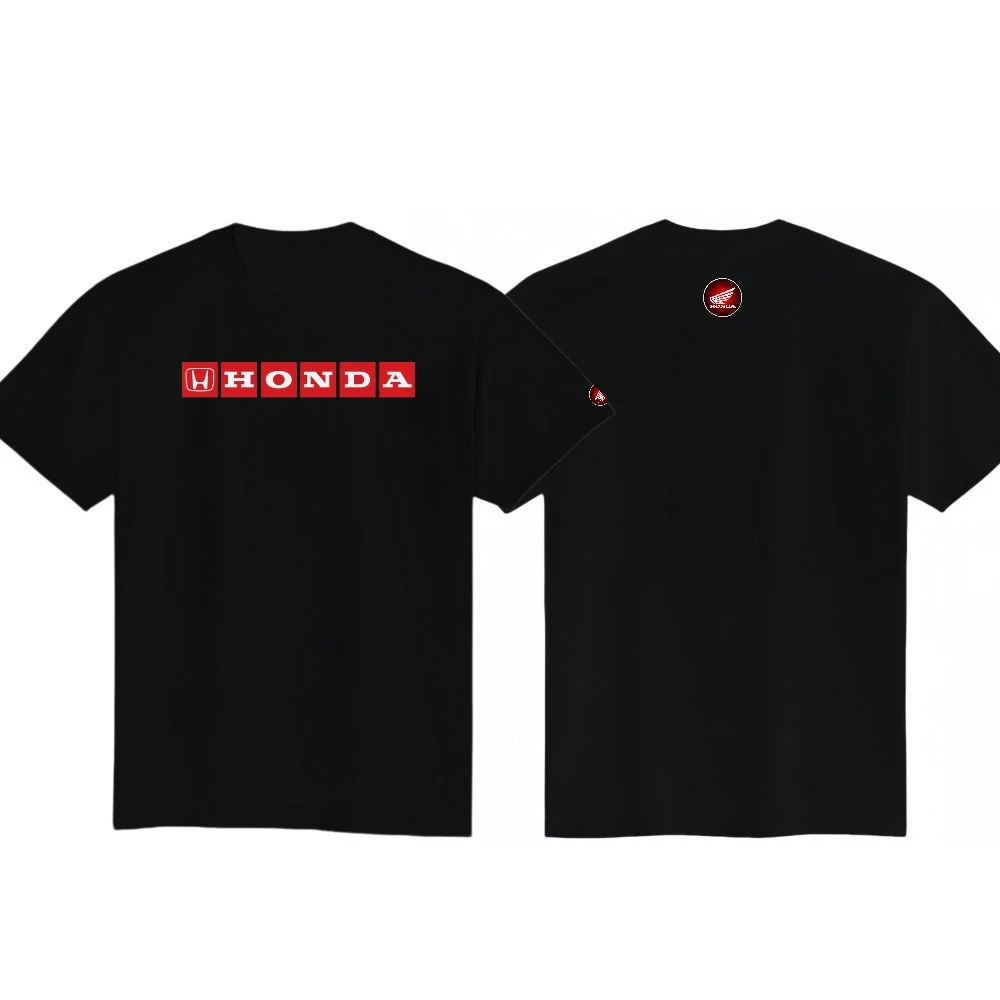 

Новинка 2025 года, высококачественная модная брендовая модная гоночная одежда Honda, мужской и женский свободный топ с короткими рукавами и принтом