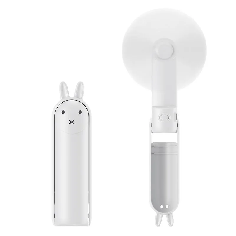 Portable Mini Fan USB Rechargeable Foldable Handheld Fan With Lanyard 3-speed Adjustable Hanging Neck Fans for Outdoor Travel
