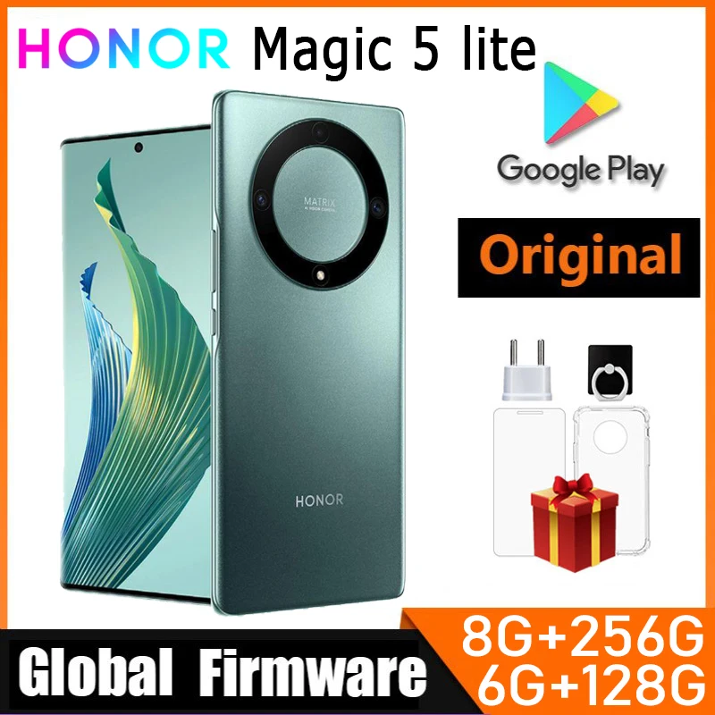 HONOR Magic 5 lite 5G Smartphone Global firmware Rear camera 50MP RAM 8GB ROM 256GB 5100mAh battery used phone