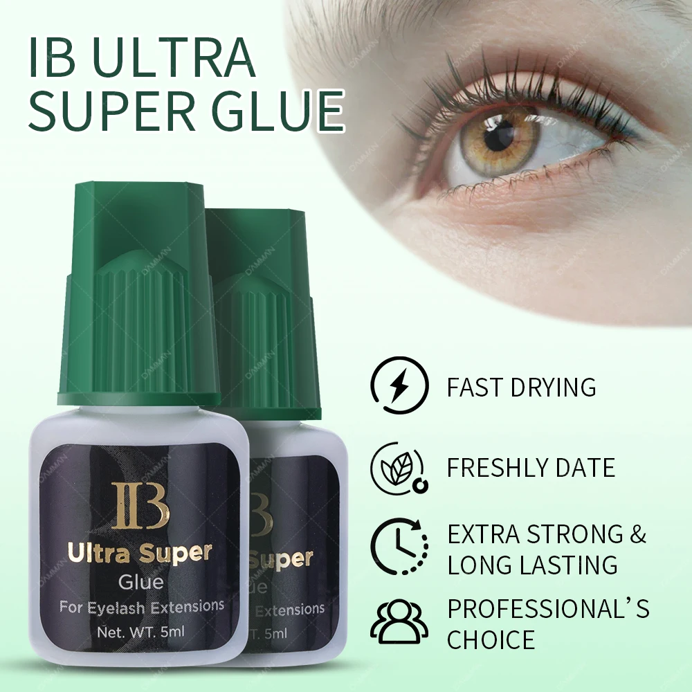 

5PCS IBeauty Ultra Super Glue Fast Drying Strong Lash Extension Glue 1 Second Professional Eyelash Adhesive IB Glue Wholesales