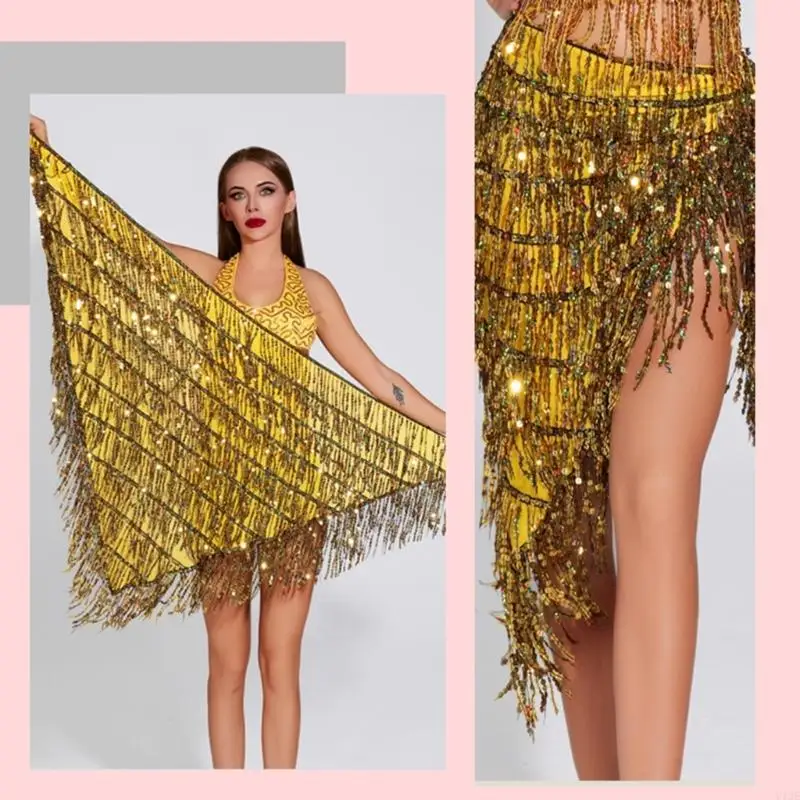 배꼽 힙 스카프 긴 술 배스 댄스 엉덩이 스카프 배꼽 춤추는 스커트