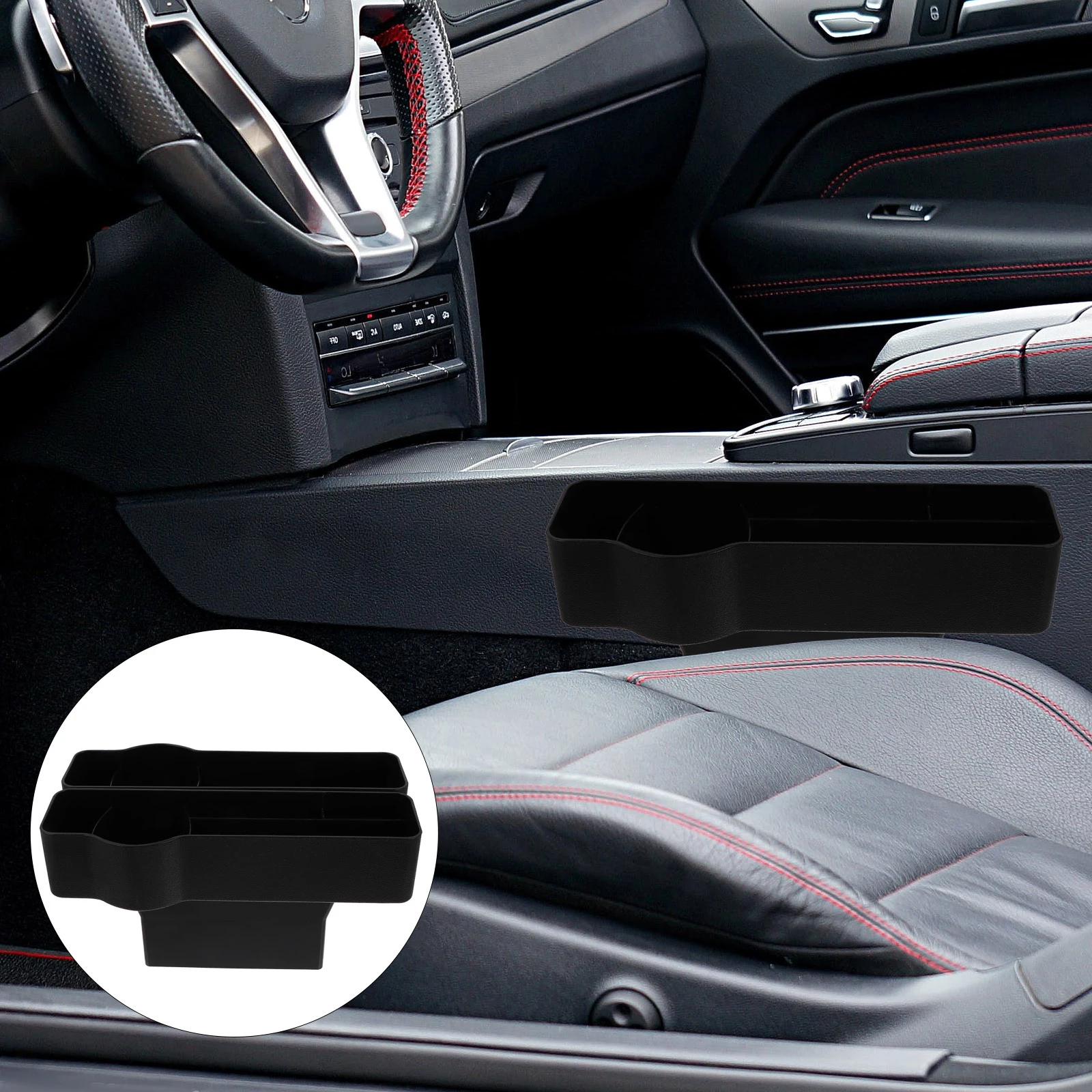 

2pcs Car Seat Storage Box Gap Multifunctional Leakproof Container For Phone Laptop Bills High Quality Plastic Seat Gap Organizer