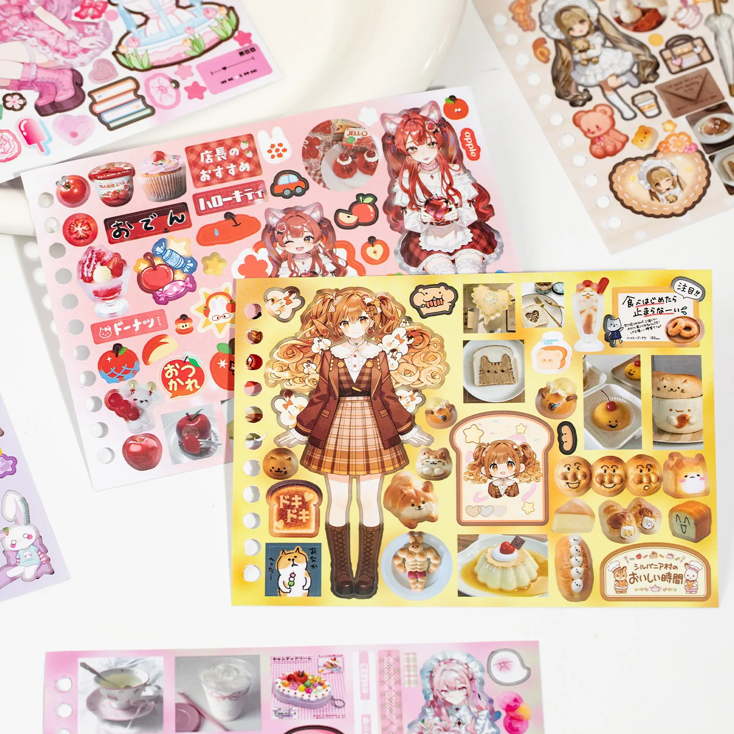 Kawaii  Cute girl 3D Manga Girl  Sticker book DIY comic scene decoration festival gift view 3