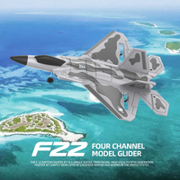 New Bm22 Four-Channel Large F22 Fighter Fixed-Wing Remote-Controlled Foam Electric Model Aircraft Glider Children Surprise Gifts