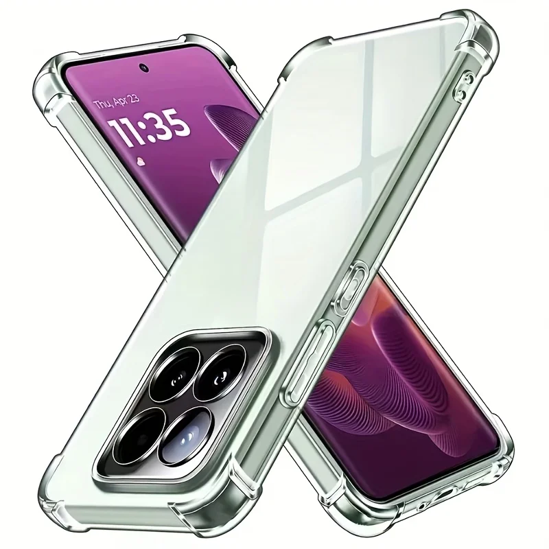 Capa de telefone transparente para motorola g stylus 5g 2025 silicone macio capa traseira para moto g power stylus caso claro g play 4g 2025