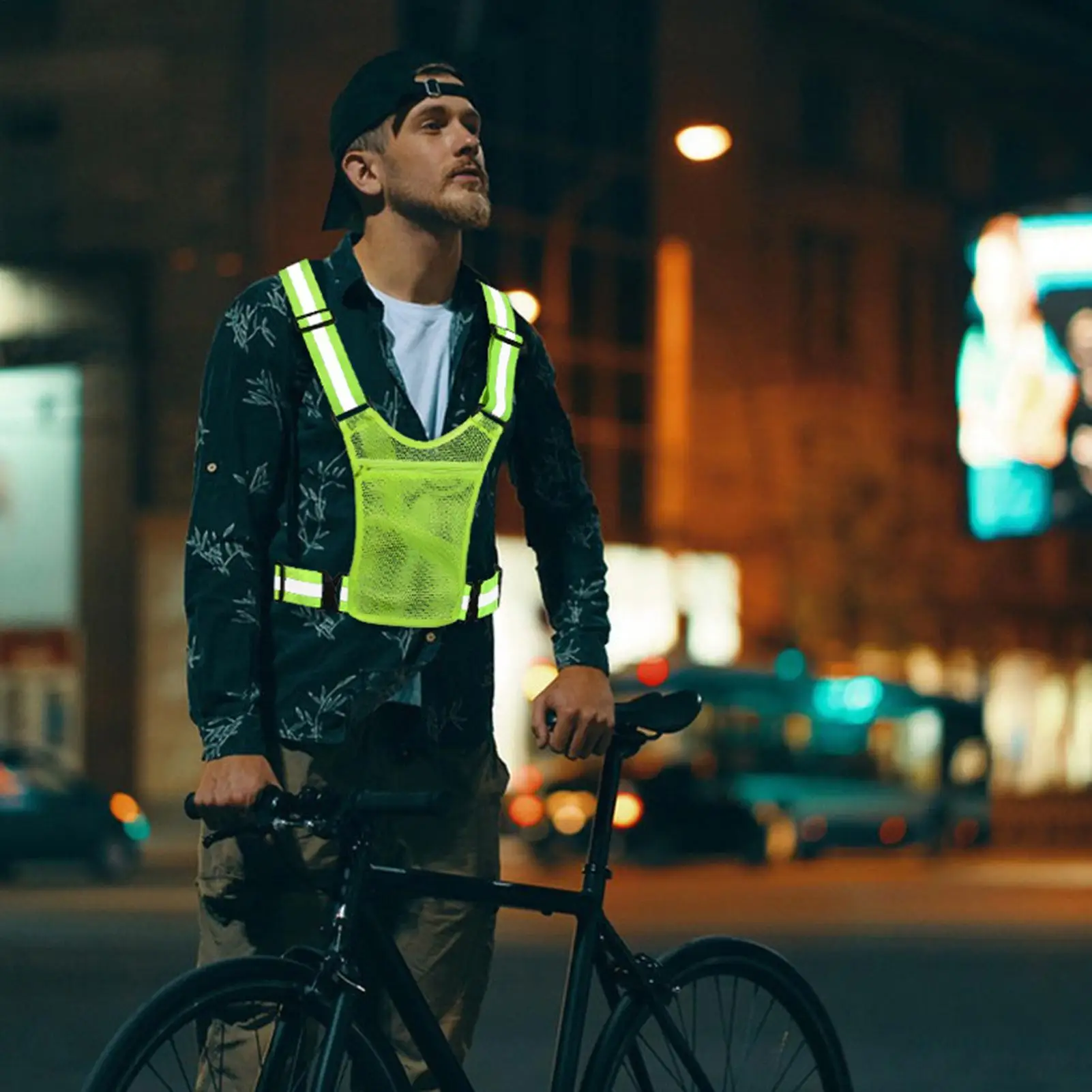 

Reflective Safety Vests Lightweight Adjustable Elastic Vest Jacket Hi Vis Reflective Strips for Running, Transportation Work