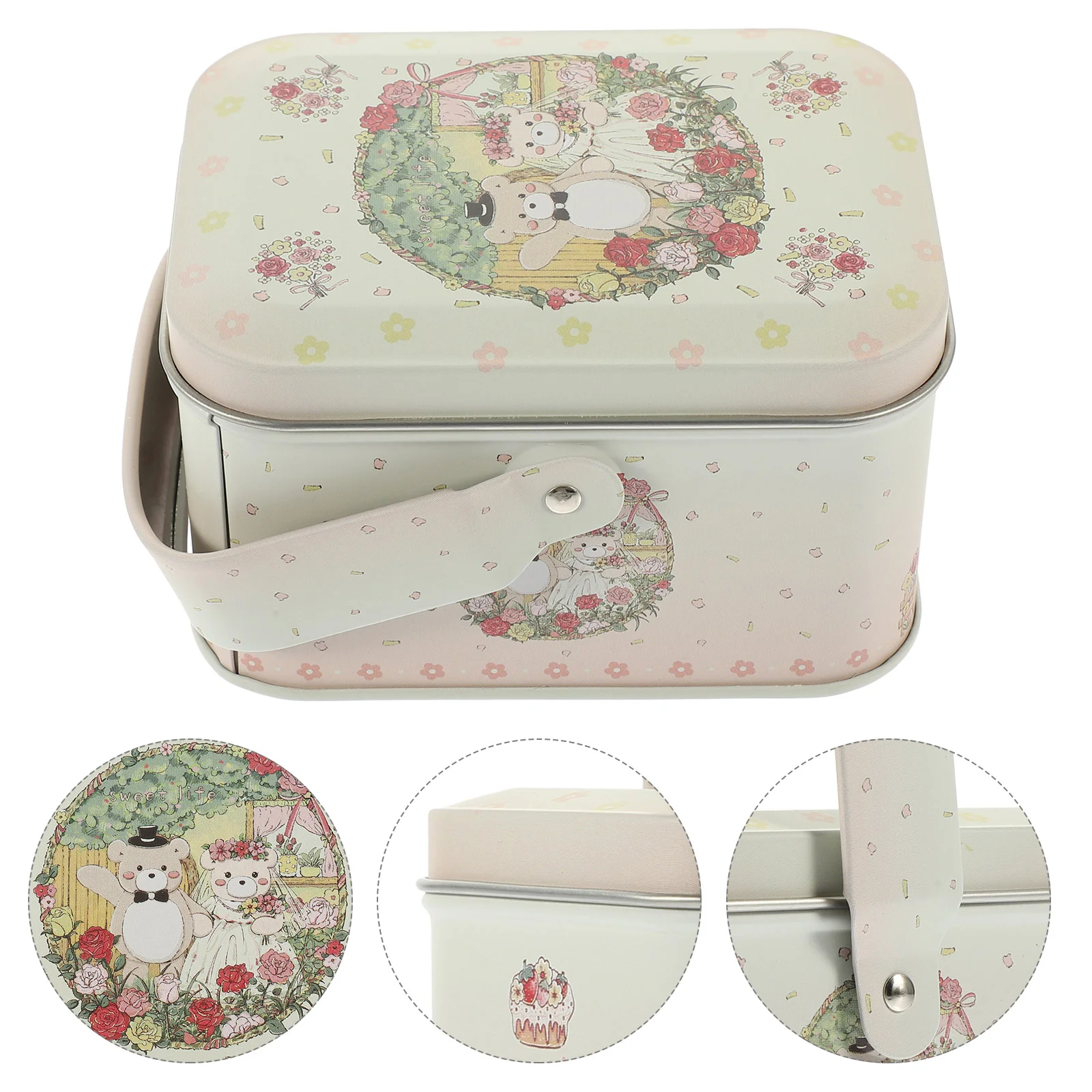 Gift Boxes Cookie Storage Tin Jar with Lid Cover Tinplate Tins Lids Christmas