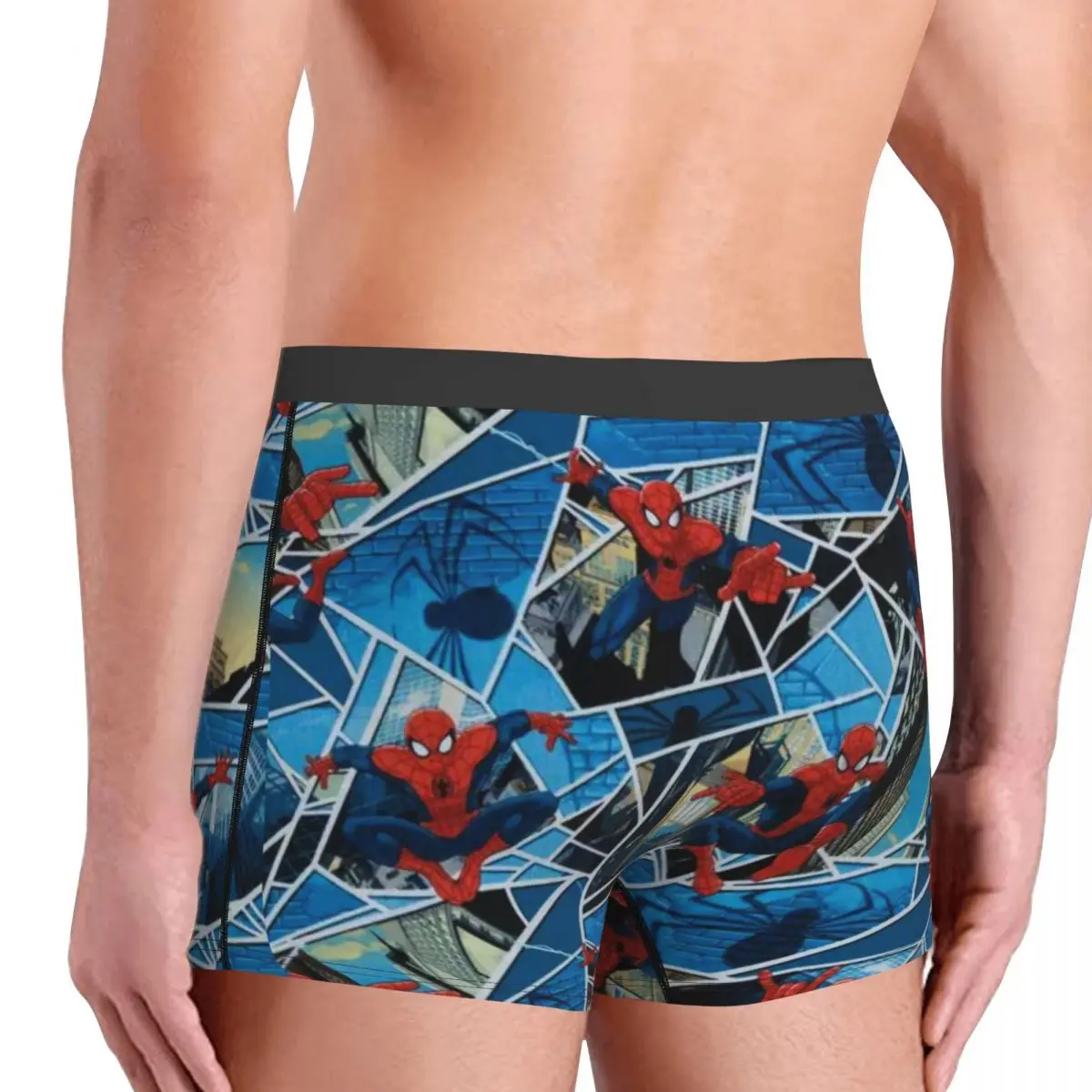 Custom Spider Cobweb Hero Underwear Male Printed Spider Man Boxer Briefs Shorts Panties Soft Underpants