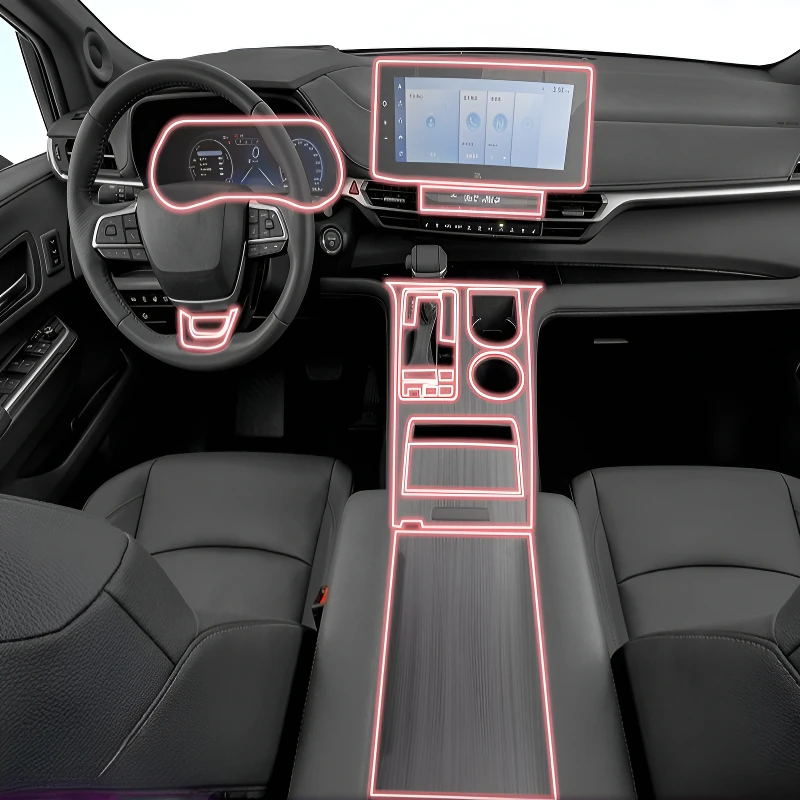 FOR Toyota Sienna Deluxe Edition 2024-2025 Dashboard Multimedia Navigation Transparent Anti-Scratch Protection Film Modification