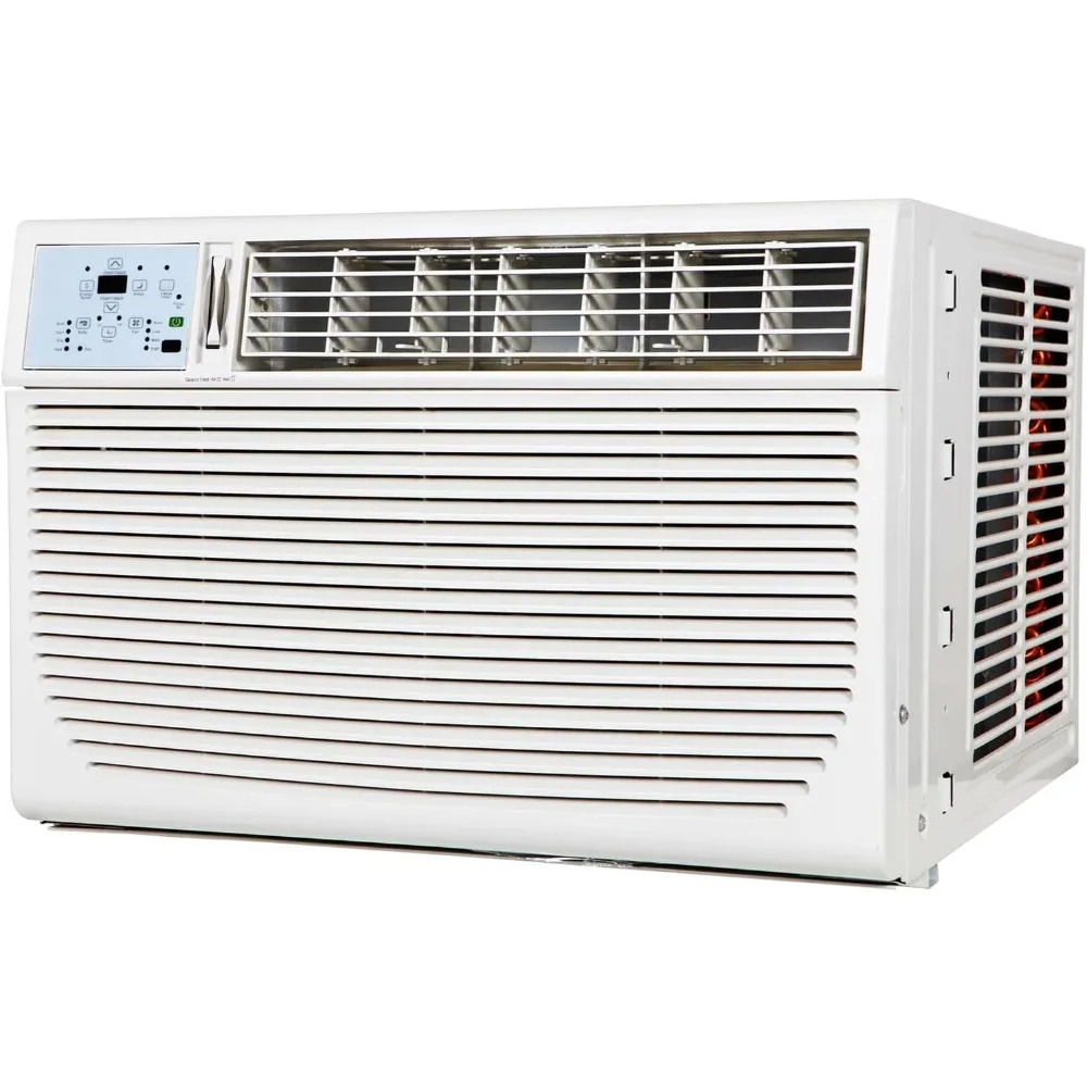 24,000 BTU Window Air Conditioner with Dehumidifier and Supplemental Heat，230V，Window AC.Ft. with Remote Control，3 Speeds, White