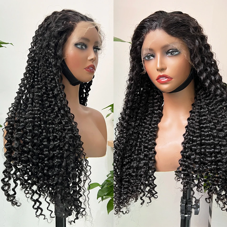 Yiwigs New Deep Curly Super Double Drawn Hd Lace Human Hair Wigs Vietnamese 250% Density 13x4 Lace Frontal Wig For Women