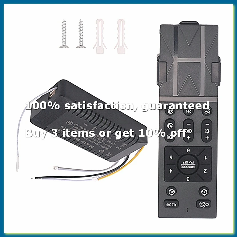 Ceiling Fan Remote Control Kit with 6 Speed Settings, 110-265V