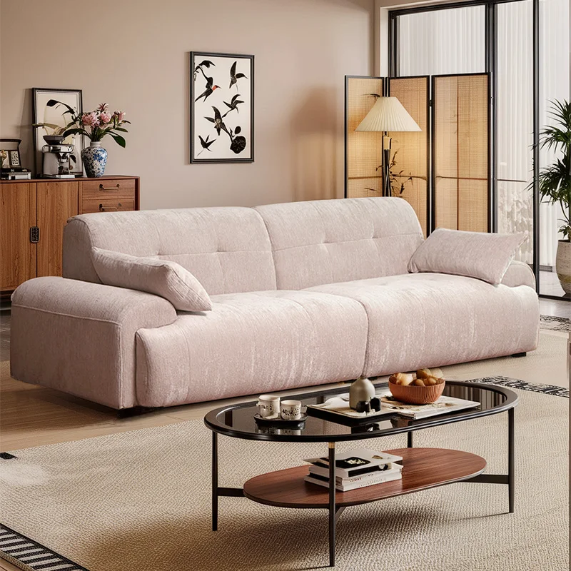 

Pet Friendly Living Room Sofa White Waterproof Floor Luxury Sponge Double Sofa Puffs Lazy 2025 Woonkamerbanken Furniture Home