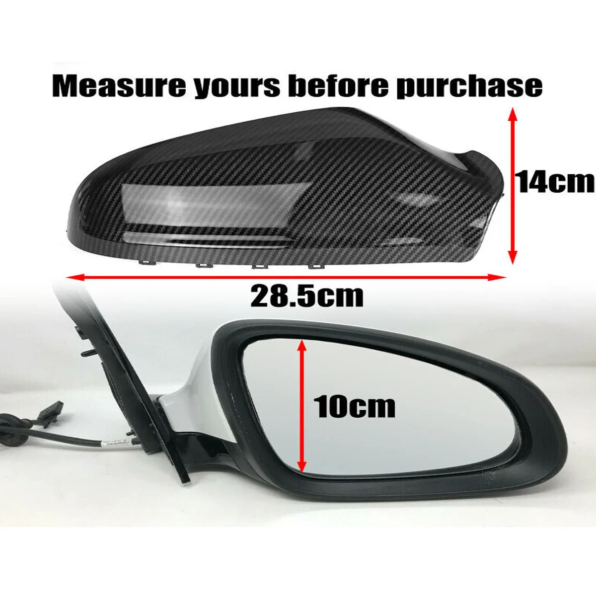 Carbon Fiber Look / Blue Car Side Door Wing Rear View Mirror Cover For Opel Vauxhall Astra H 2004-2013 Rearview Mirror Cover Cap