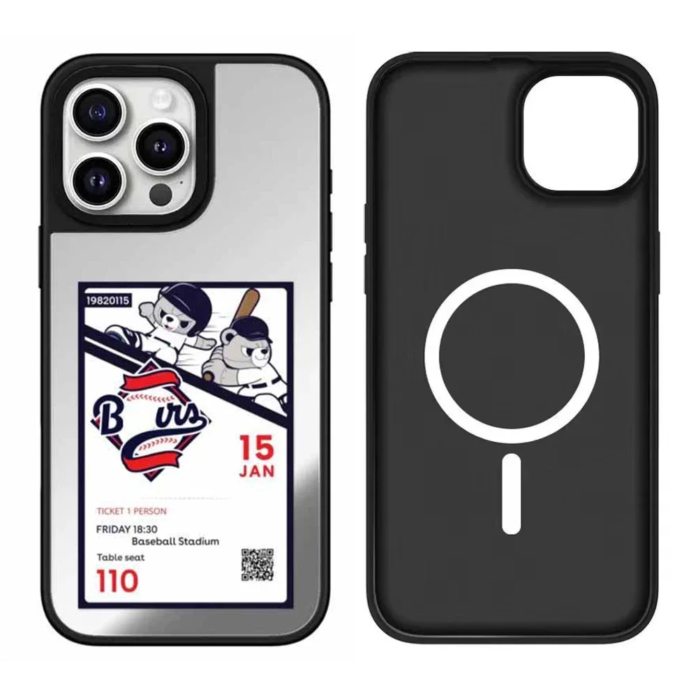 غطاء حماية لسطح مرآة التذاكر لهاتف آيفون 16 15 14 13 12 Pro Max #3