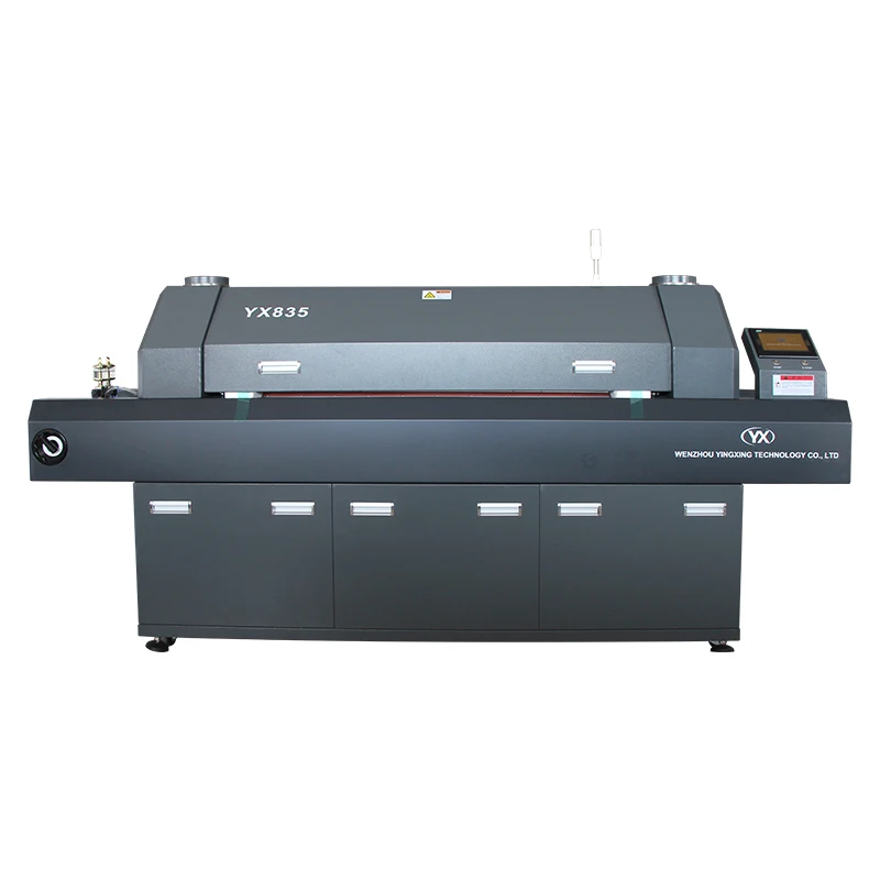 Adjustable Speed YX835 Hot Wind Reflow Oven PCB Reflow Soldering+8 Heating Zone(up 4 down 4)